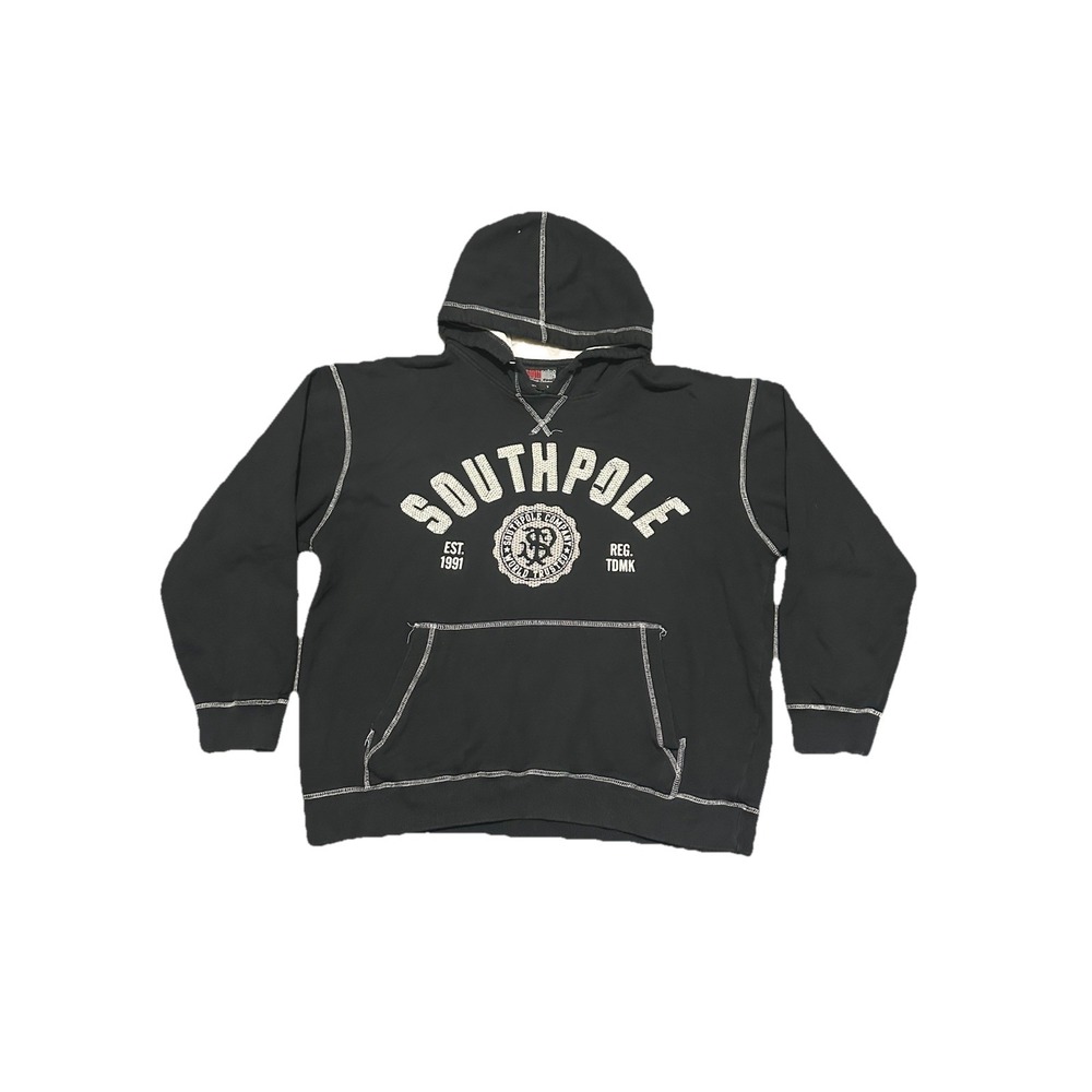 Vintage Y2K Southpole Hoodie‎ Contrast Stitching Boxy Fit XL
